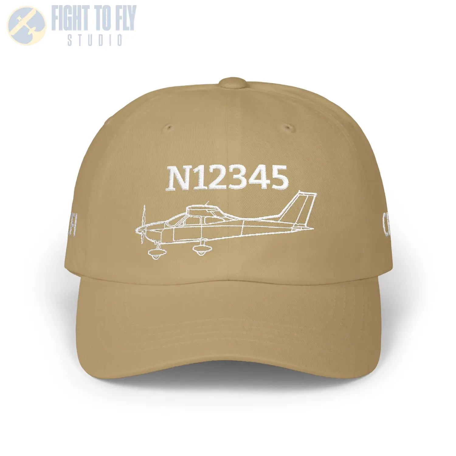 Cessna 177FG Hat — Personalized with Tail Number & Custom Text - Hats - Pilot gifts - WWII warbird t-shirt