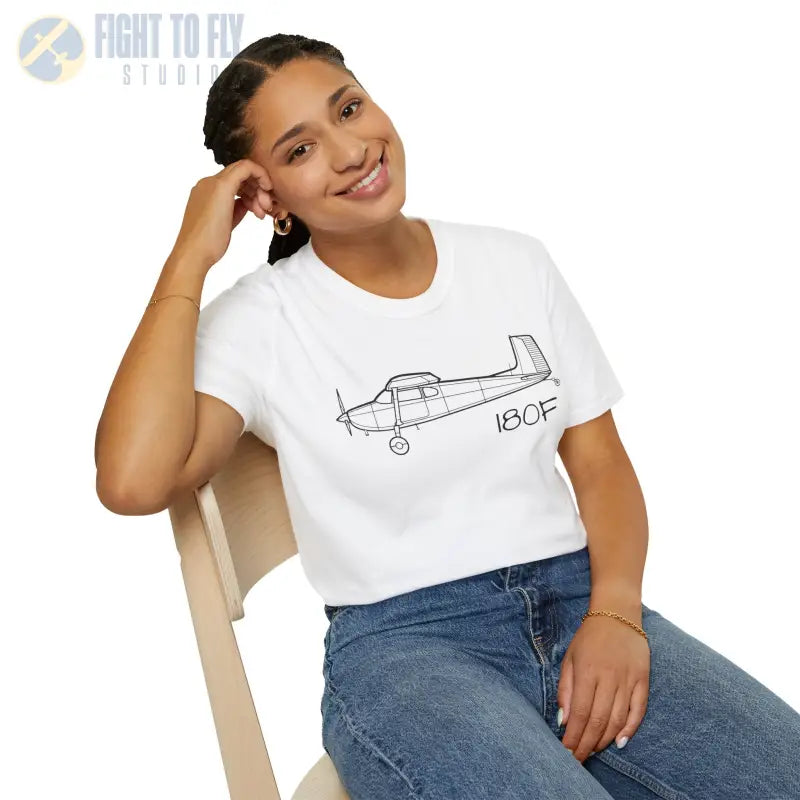 Cessna 180F T-Shirt – Classic Taildragger Bushplane Tee - Pilot gifts - WWII warbird t-shirt