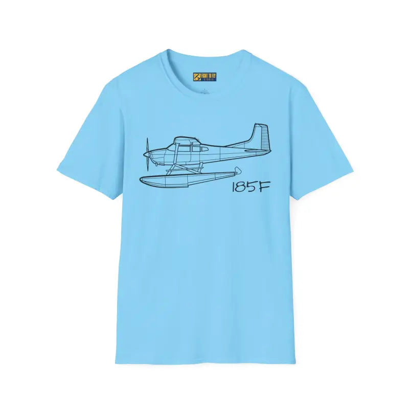 Cessna 185F Floatplane T-Shirt – Bush Plane on Floats Aviation Tee - Pilot gifts - WWII warbird t-shirt