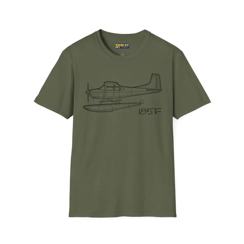 Cessna 185F Floatplane T-Shirt – Bush Plane on Floats Aviation Tee - Pilot gifts - WWII warbird t-shirt