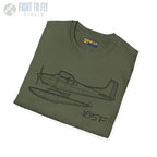 Cessna 185F Floatplane T-Shirt - Pilot gifts - WWII warbird t-shirt