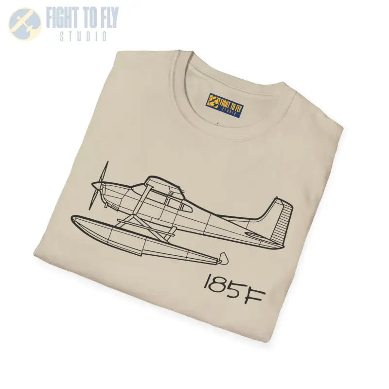Cessna 185F Floatplane T-Shirt – Bush Plane on Floats Aviation Tee - Pilot gifts - WWII warbird t-shirt