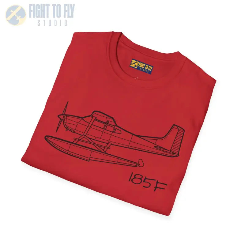Cessna 185F Floatplane T-Shirt – Bush Plane on Floats Aviation Tee - Pilot gifts - WWII warbird t-shirt