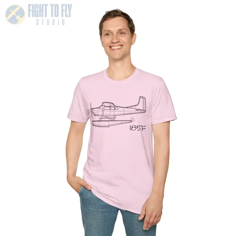 Cessna 185F Floatplane T-Shirt – Bush Plane on Floats Aviation Tee - Pilot gifts - WWII warbird t-shirt