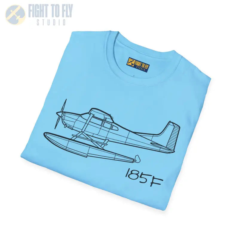 Cessna 185F Floatplane T-Shirt – Bush Plane on Floats Aviation Tee - Pilot gifts - WWII warbird t-shirt
