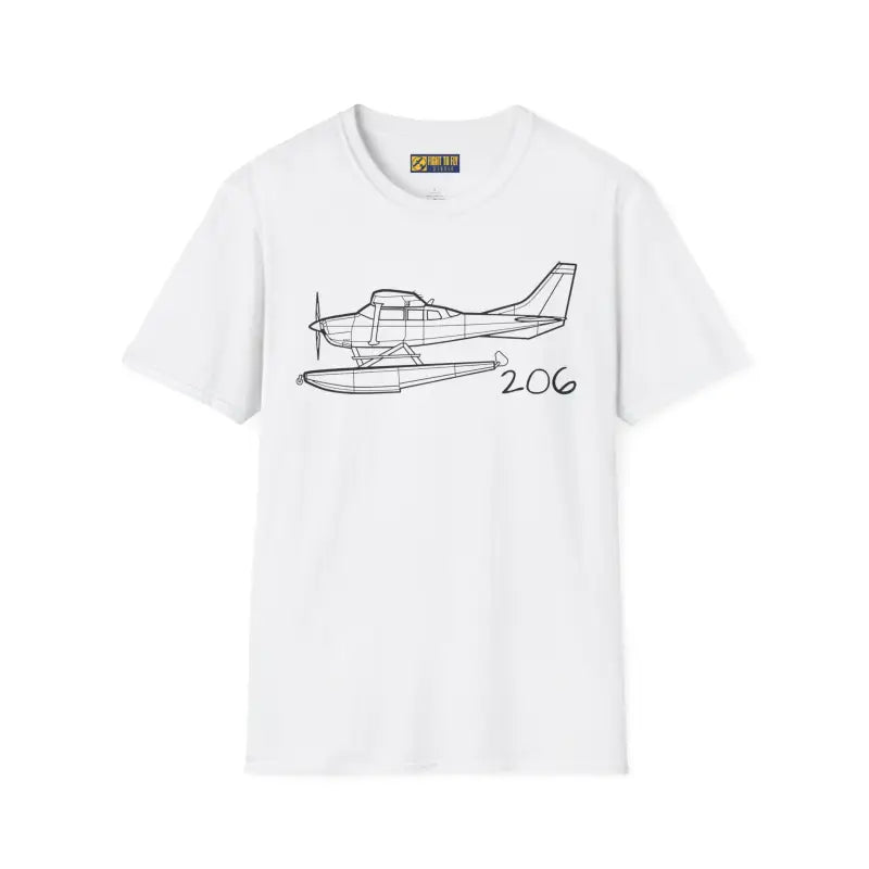 Cessna 206 Floatplane T-Shirt – Heavy-Lift Bush Plane on Floats Tee - Pilot gifts - WWII warbird t-shirt