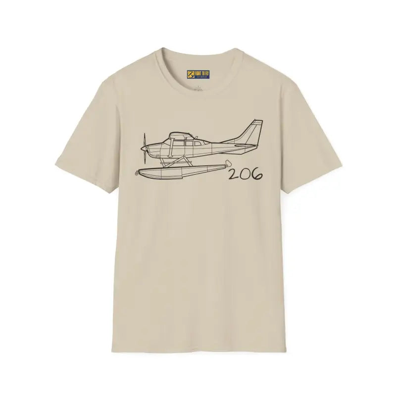 Cessna 206 Floatplane T-Shirt – Heavy-Lift Bush Plane on Floats Tee - Pilot gifts - WWII warbird t-shirt