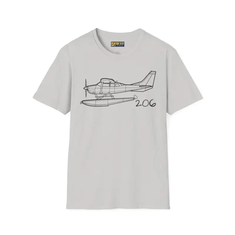 Cessna 206 Floatplane T-Shirt – Heavy-Lift Bush Plane on Floats Tee - Pilot gifts - WWII warbird t-shirt