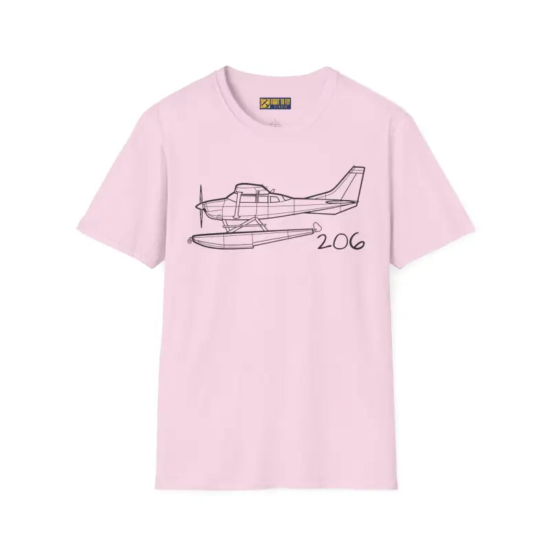 Cessna 206 Floatplane T-Shirt – Heavy-Lift Bush Plane on Floats Tee - Pilot gifts - WWII warbird t-shirt