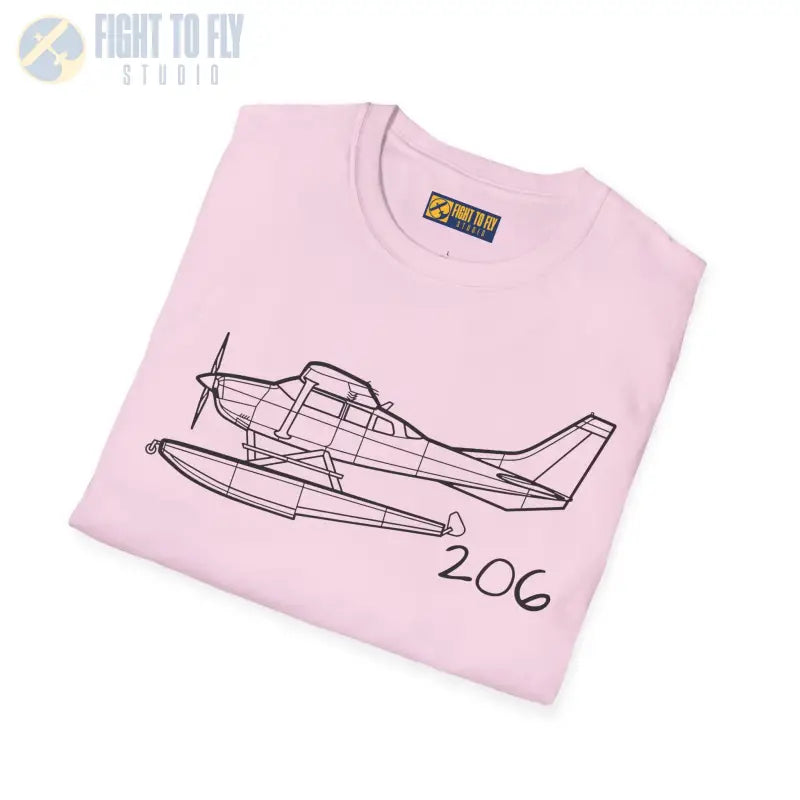 Cessna 206 Floatplane T-Shirt – Heavy-Lift Bush Plane on Floats Tee - Pilot gifts - WWII warbird t-shirt