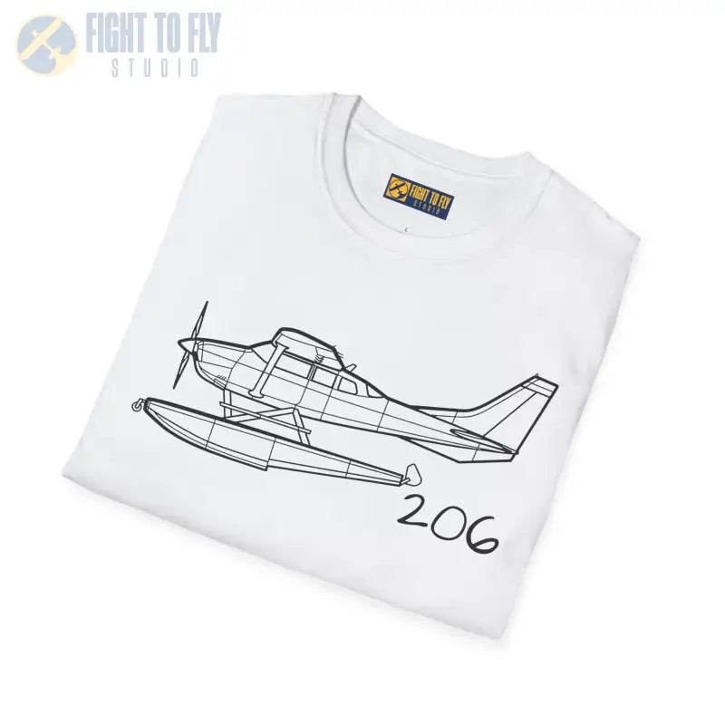 Cessna 206 Floatplane T-Shirt – Heavy-Lift Bush Plane on Floats Tee - Pilot gifts - WWII warbird t-shirt