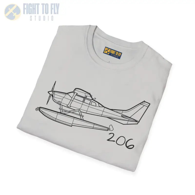 Cessna 206 Floatplane T-Shirt – Heavy-Lift Bush Plane on Floats Tee - Pilot gifts - WWII warbird t-shirt