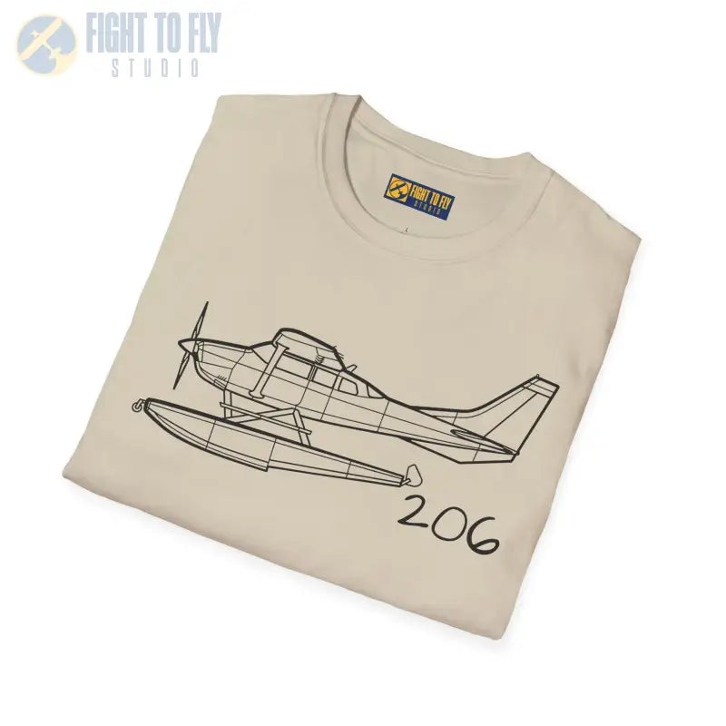 Cessna 206 Floatplane T-Shirt – Heavy-Lift Bush Plane on Floats Tee - Pilot gifts - WWII warbird t-shirt