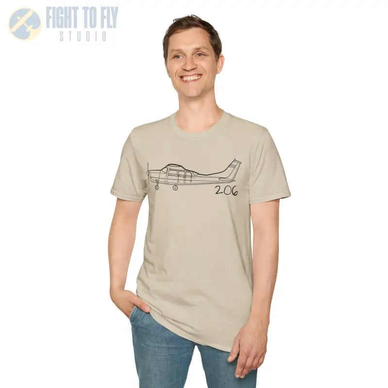 Cessna 206 T-Shirt – High-Wing Six-Seat Utility Aircraft Tee - Pilot gifts - WWII warbird t-shirt