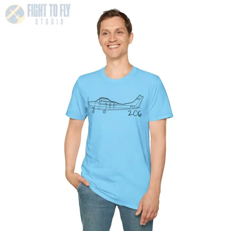 Cessna 206 T-Shirt – High-Wing Six-Seat Utility Aircraft Tee - Pilot gifts - WWII warbird t-shirt