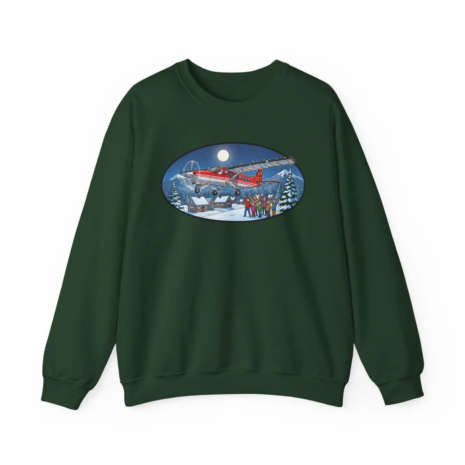 Cessna 208 Grand Caravan with Santa at the Controls – Holiday Sweater - Sweatshirt - Pilot gifts - WWII warbird t-shirt