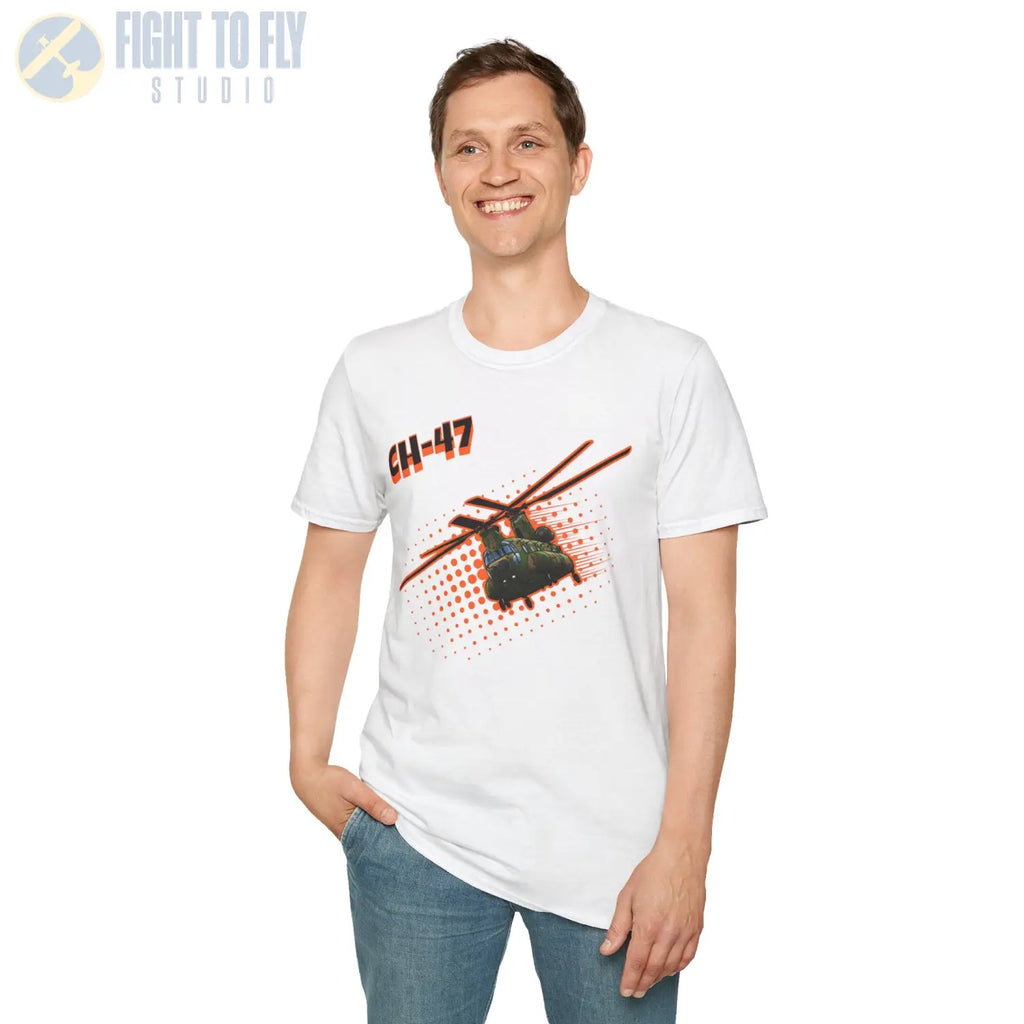 CH-47 Chinook Comic Style T-Shirt - Pilot gifts - WWII warbird t-shirt
