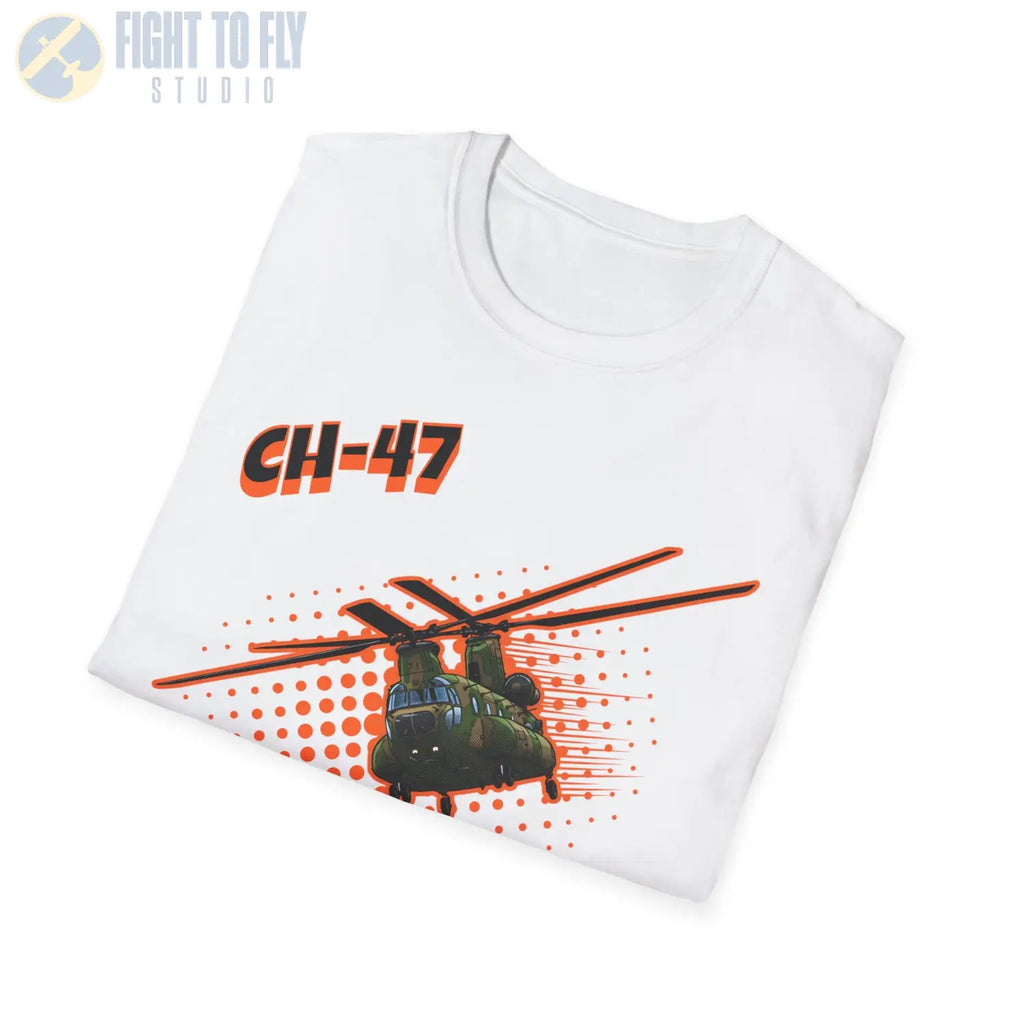 CH-47 Chinook Comic Style T-Shirt - Pilot gifts - WWII warbird t-shirt