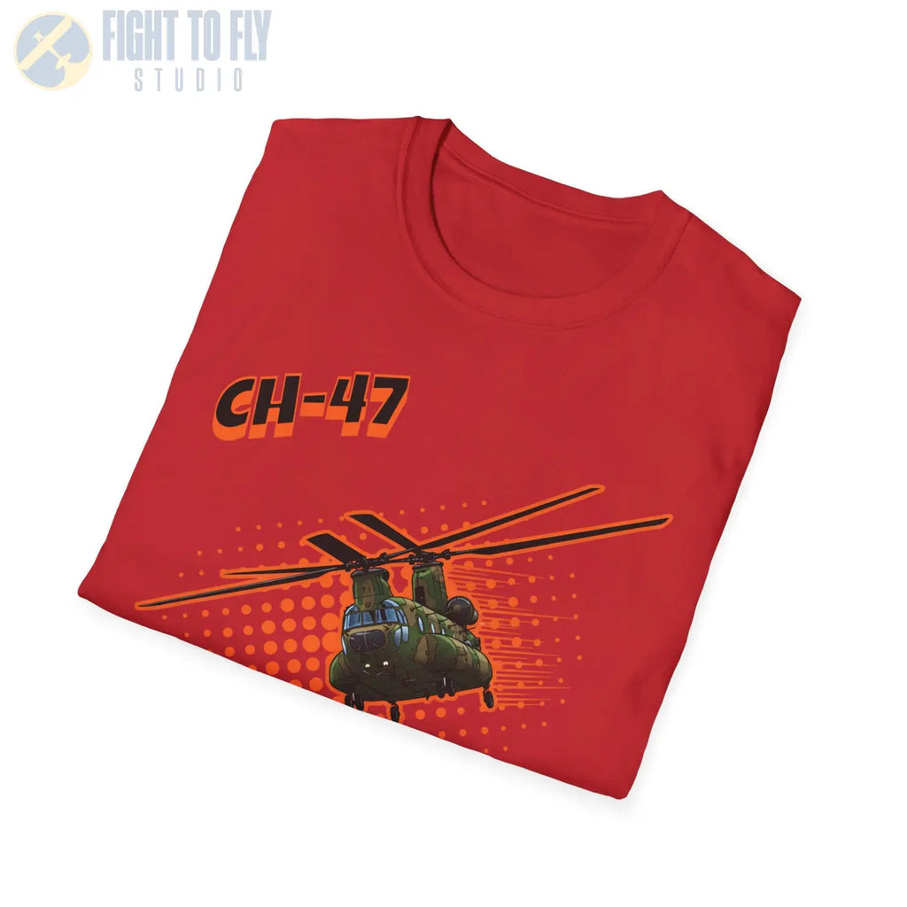 CH-47 Chinook Comic Style T-Shirt - Pilot gifts - WWII warbird t-shirt