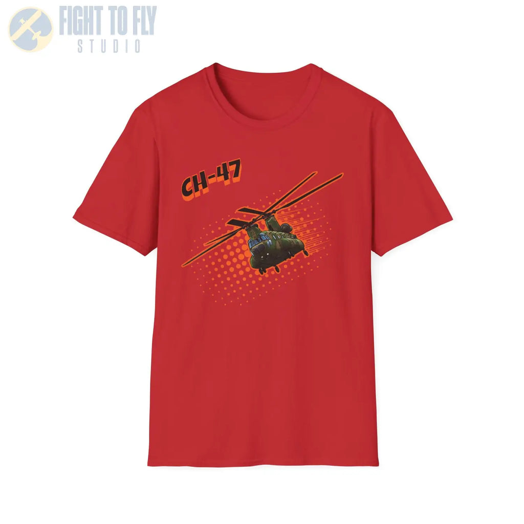 CH-47 Chinook Comic Style T-Shirt - Pilot gifts - WWII warbird t-shirt