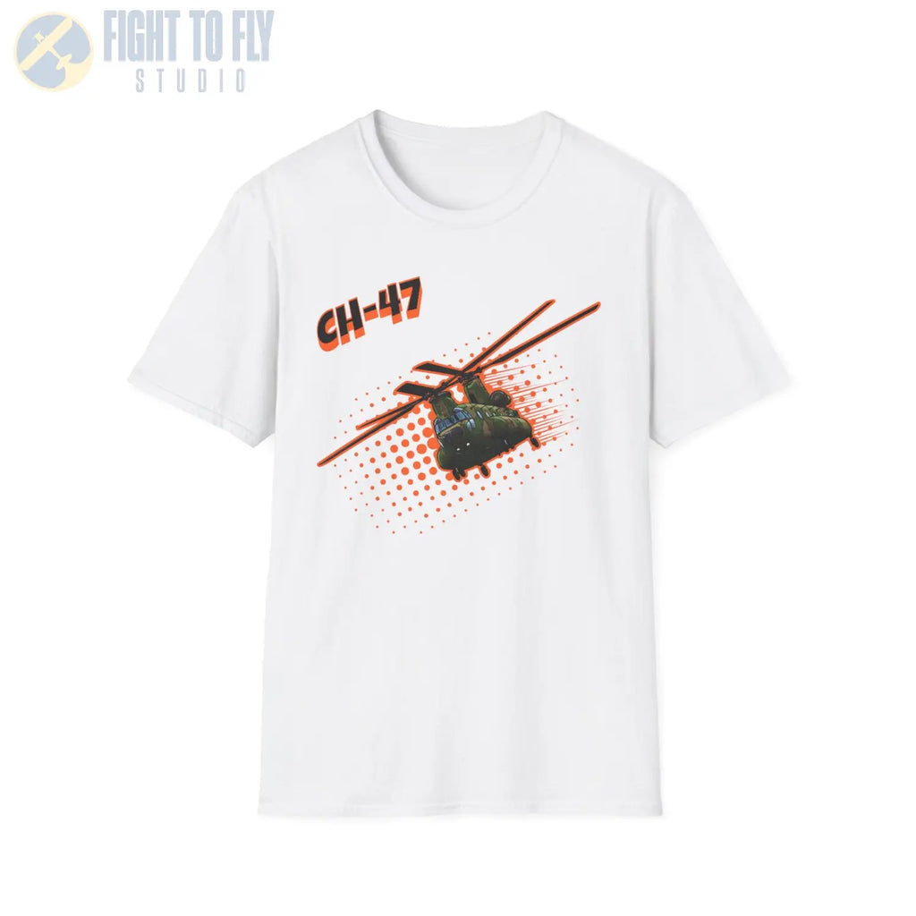 CH-47 Chinook Comic Style T-Shirt - Pilot gifts - WWII warbird t-shirt
