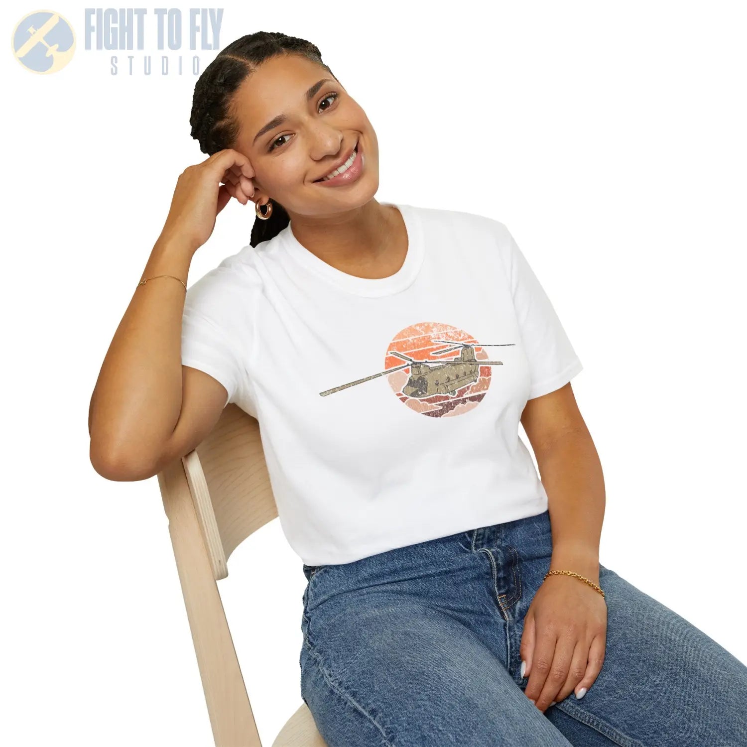 CH-47 Chinook Retro T-Shirt - Pilot gifts - WWII warbird t-shirt