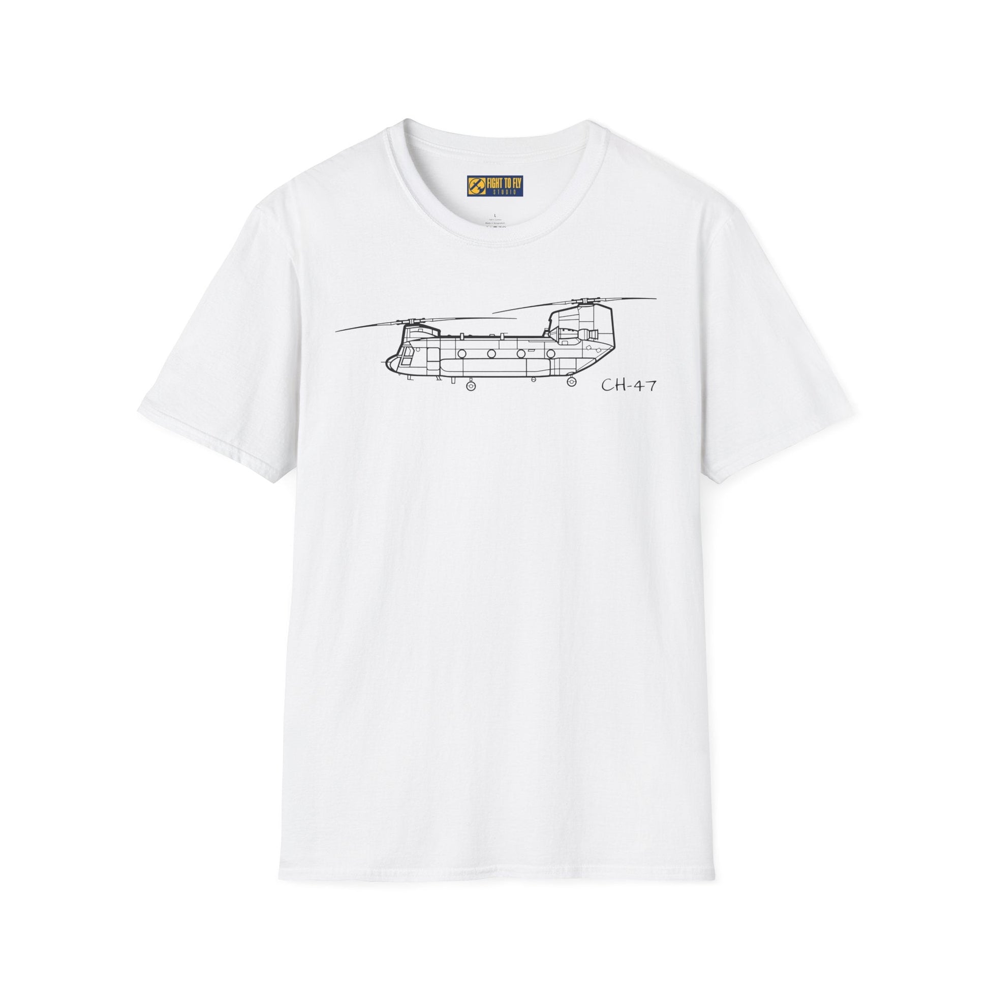 CH-47 T-Shirt – Chinook Tandem Rotor Heavy-Lift Helicopter Tee - Pilot gifts - WWII warbird t-shirt
