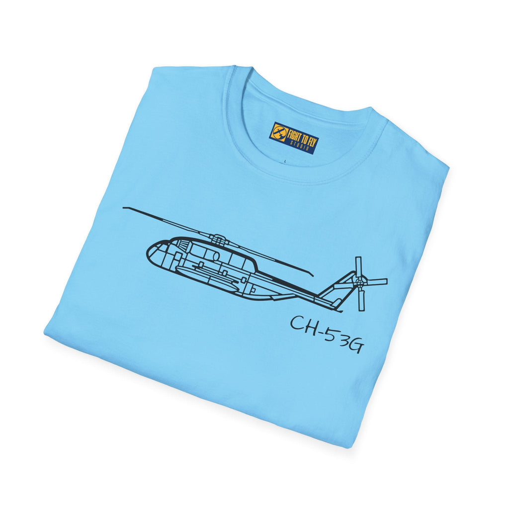 CH-53G T-Shirt – Heavy Lift Military Helicopter Aviation Tee - Pilot gifts - WWII warbird t-shirt