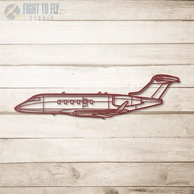 Challenger 350 Die Cut Metal Wall Art - Sign - Pilot gifts - WWII warbird t-shirt