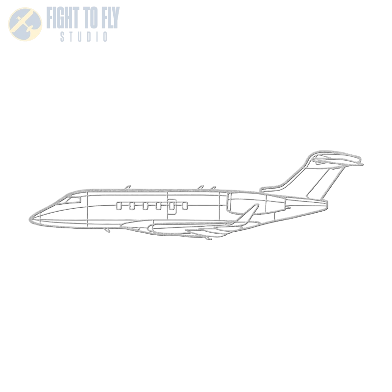 Challenger 350 Die Cut Metal Wall Art - Sign - Pilot gifts - WWII warbird t-shirt