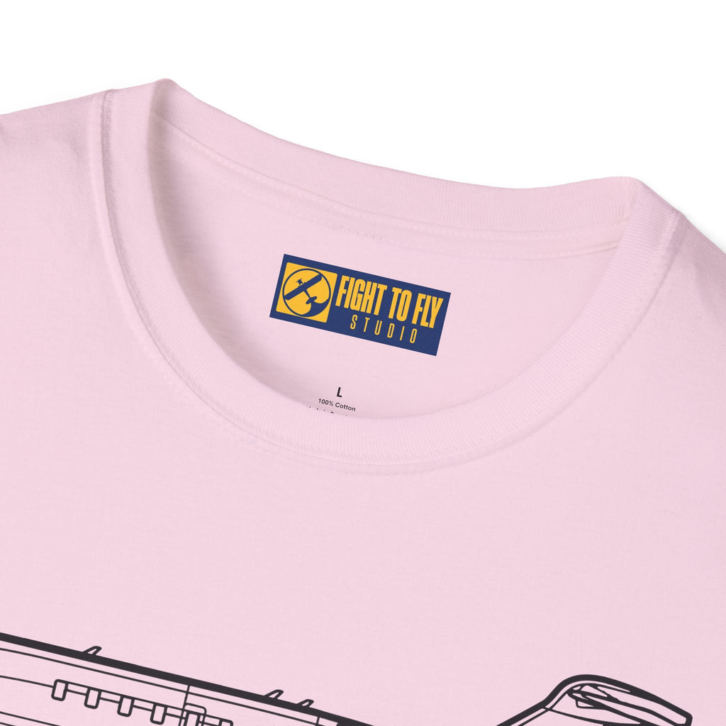 Challenger 350 T-Shirt – Private Jet Side Profile Aviation Tee - Pilot gifts - WWII warbird t-shirt