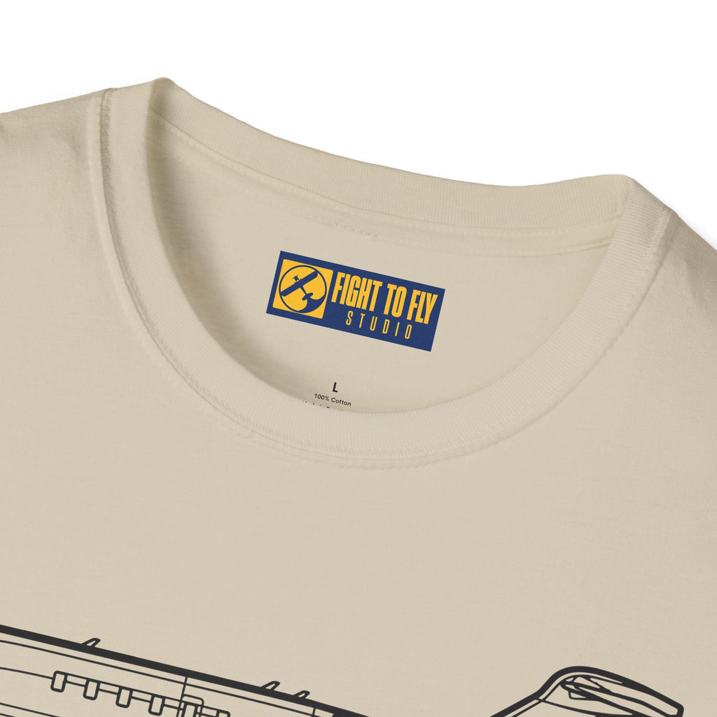 Challenger 350 T-Shirt – Private Jet Side Profile Aviation Tee - Pilot gifts - WWII warbird t-shirt