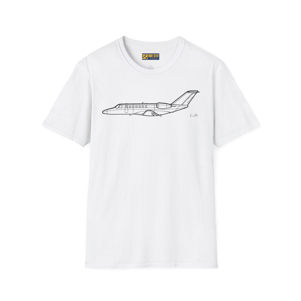 CJ3 T-Shirt – Light Business Jet Aviation Tee - Pilot gifts - WWII warbird t-shirt