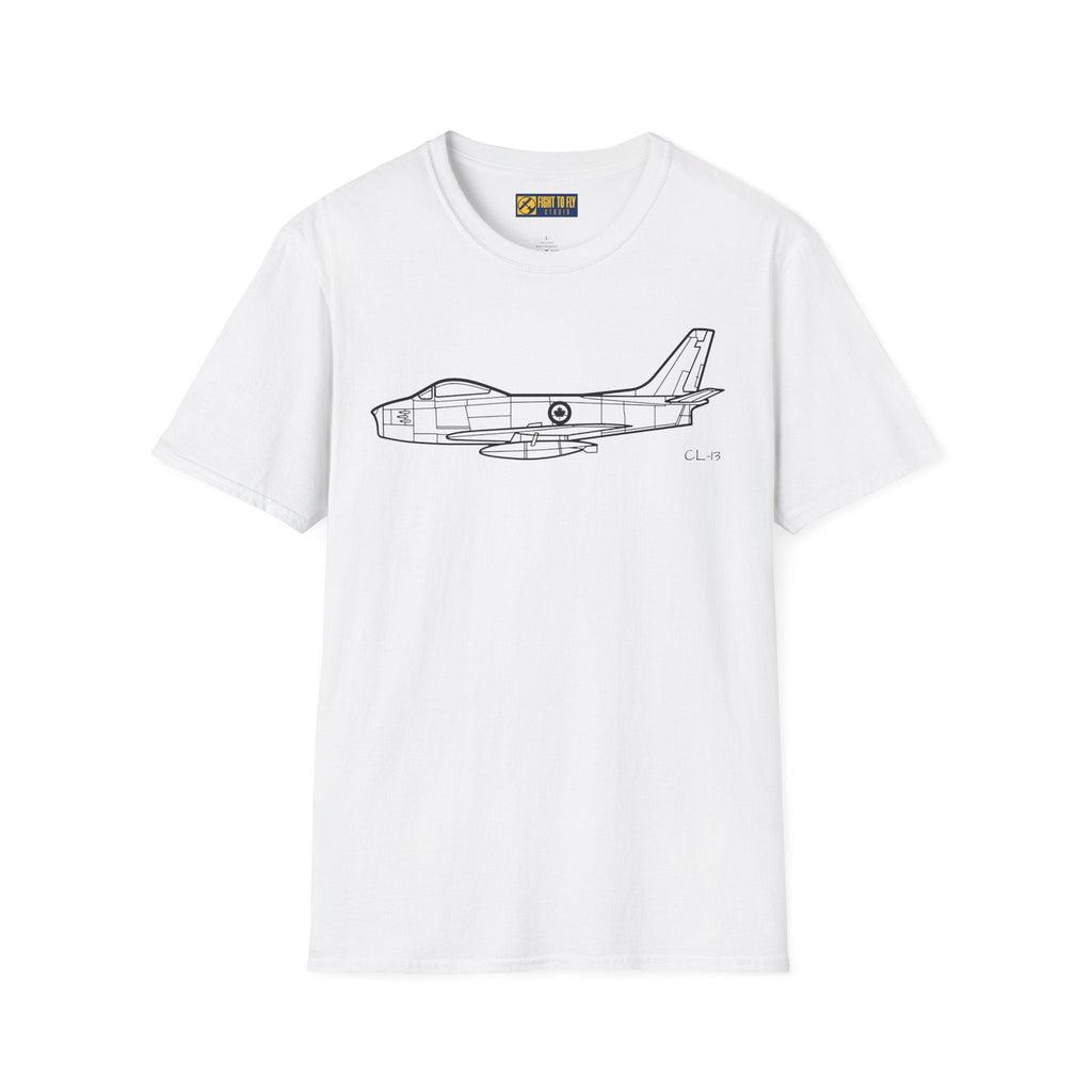 CL-13 T-Shirt – Cold War Jet Fighter Side Profile Aviation Tee - Pilot gifts - WWII warbird t-shirt