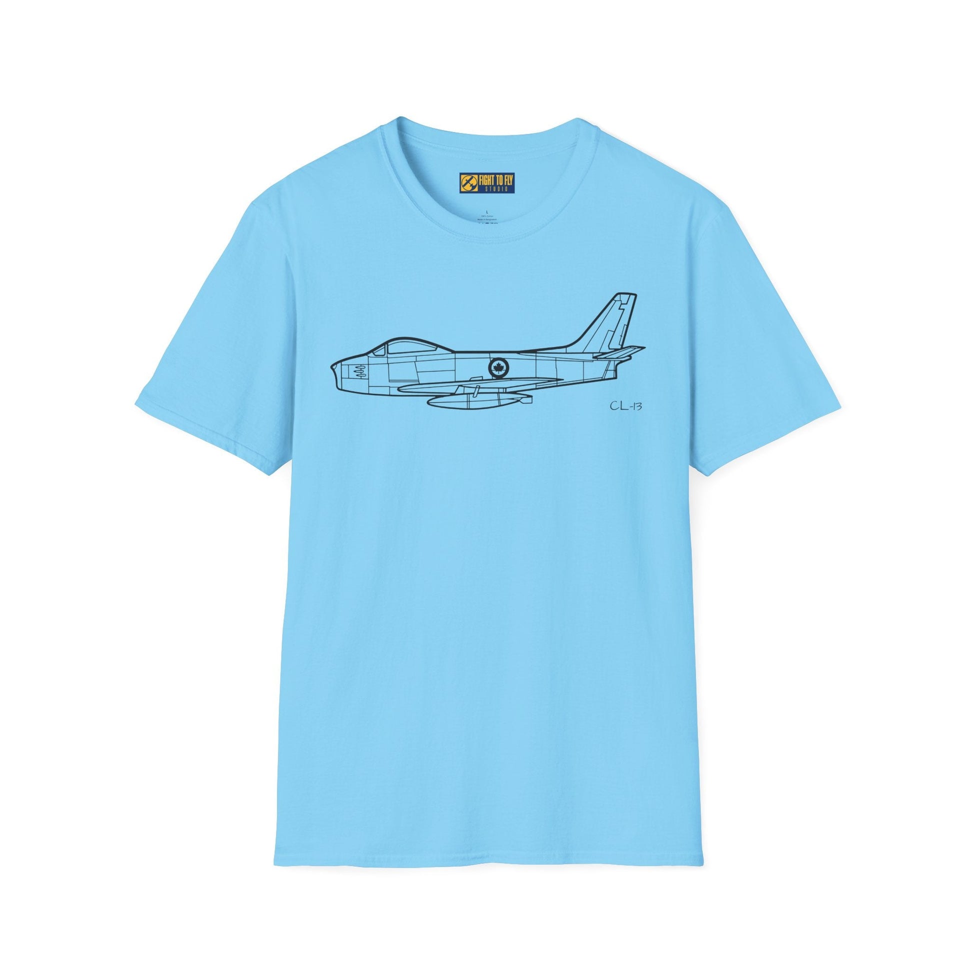 CL-13 T-Shirt – Cold War Jet Fighter Side Profile Aviation Tee - Pilot gifts - WWII warbird t-shirt
