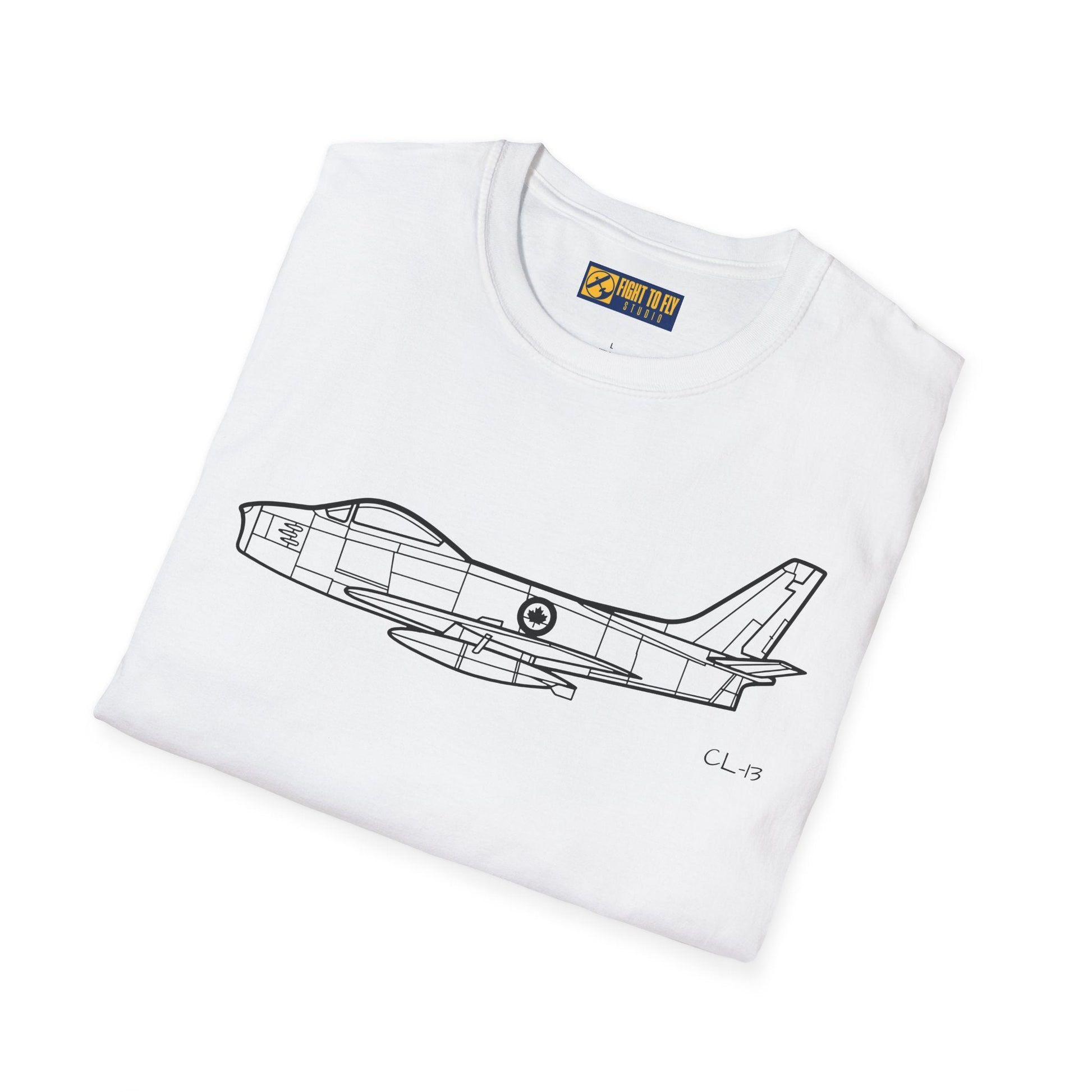 CL-13 T-Shirt – Cold War Jet Fighter Side Profile Aviation Tee - Pilot gifts - WWII warbird t-shirt