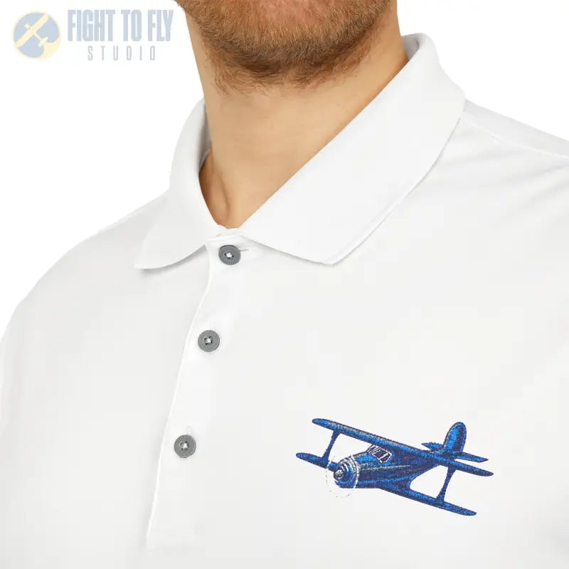 Classic Civil Biplane Performance Polo - T-Shirt - Pilot gifts - WWII warbird t-shirt