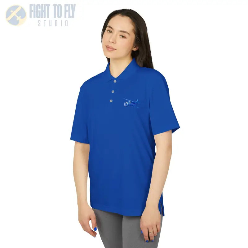 Classic Civil Biplane Performance Polo - T-Shirt - Pilot gifts - WWII warbird t-shirt