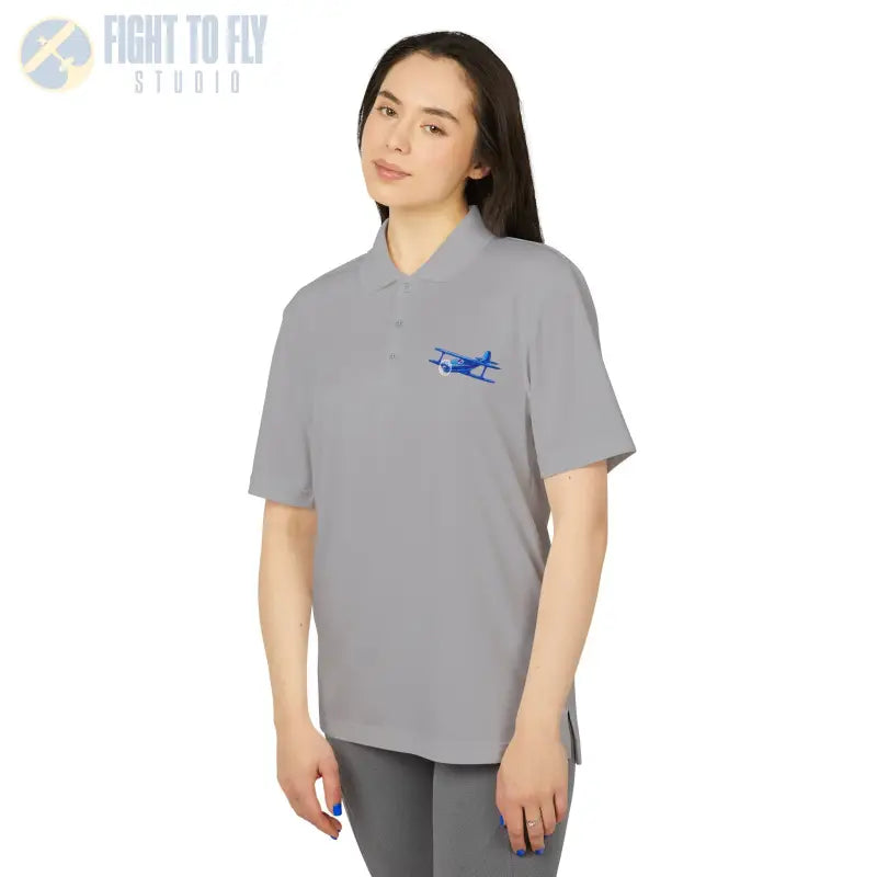 Classic Civil Biplane Performance Polo - T-Shirt - Pilot gifts - WWII warbird t-shirt