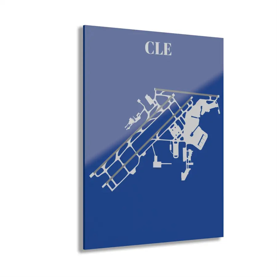 CLE - Cleveland Hopkins International Acrylic Print - Home Decor - Pilot gifts - WWII warbird t-shirt