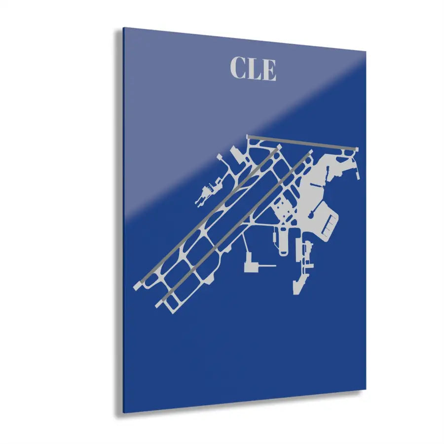 CLE - Cleveland Hopkins International Acrylic Print - Home Decor - Pilot gifts - WWII warbird t-shirt
