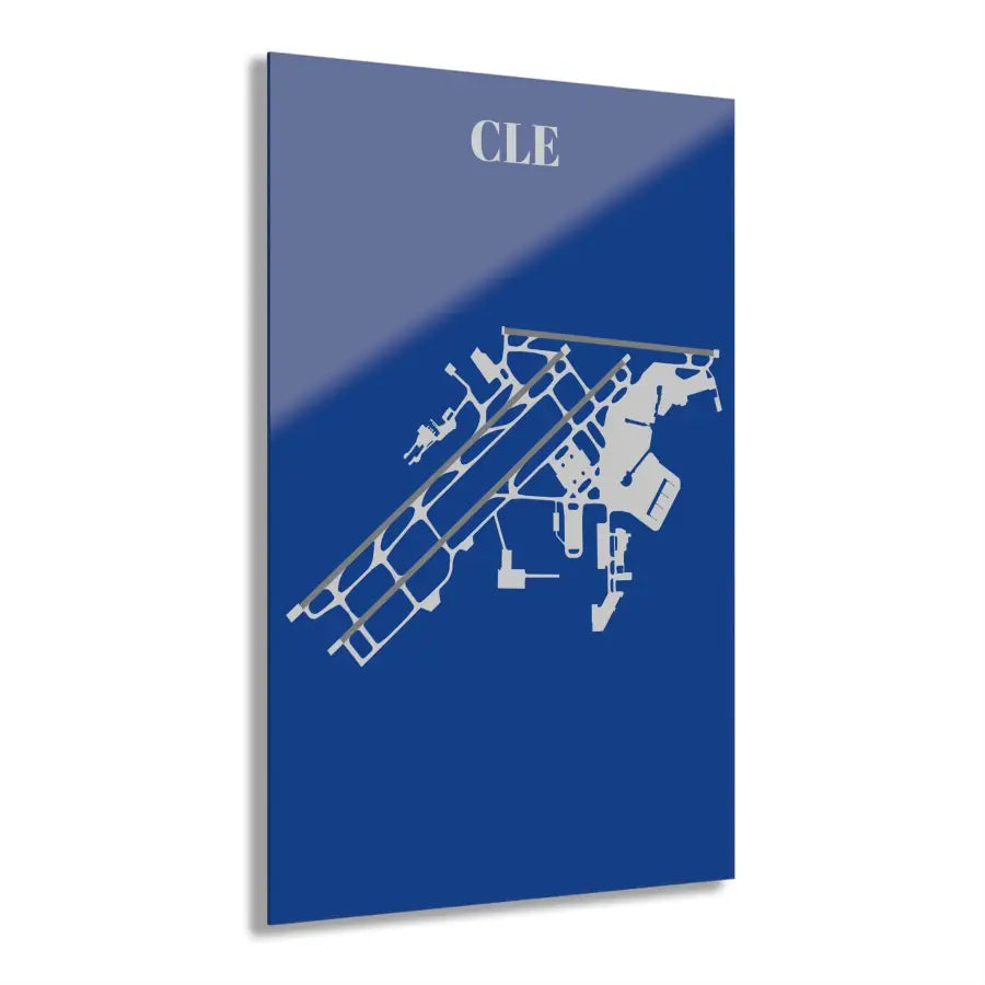CLE - Cleveland Hopkins International Acrylic Print - Home Decor - Pilot gifts - WWII warbird t-shirt