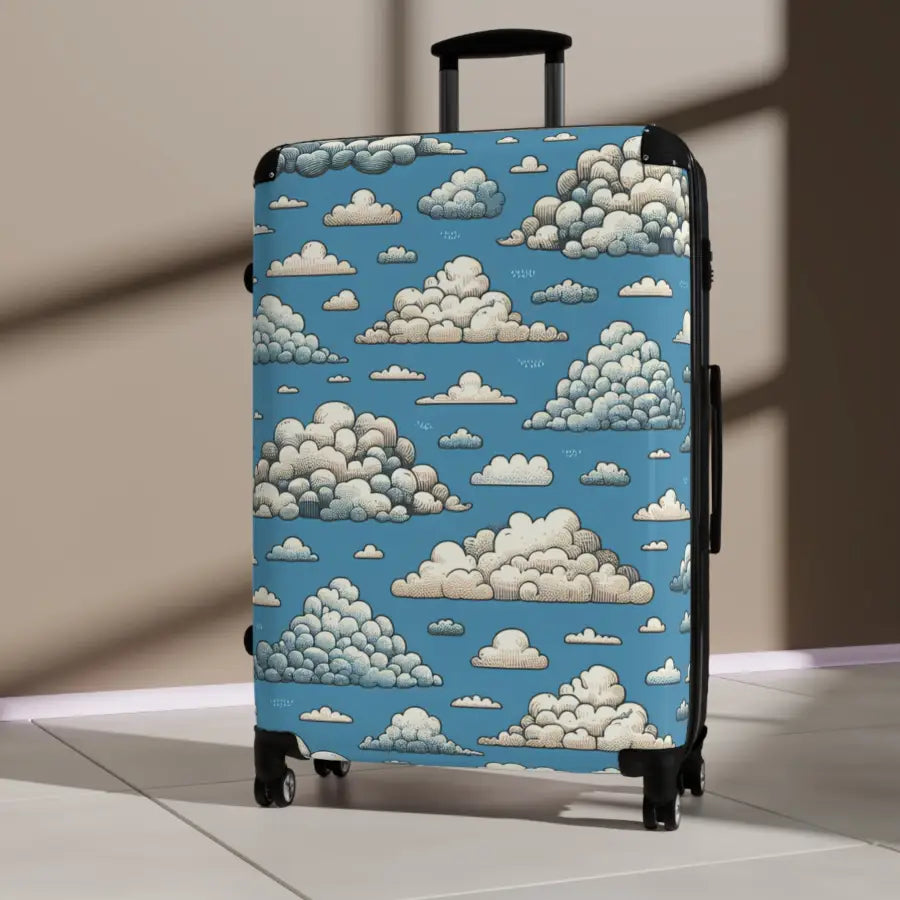 Cloudy Sky Design Suitcase - Stylish Travel Luggage for Adventurers - Bags - Pilot gifts - WWII warbird t-shirt