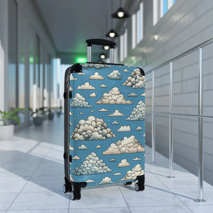 Cloudy Sky Design Suitcase - Stylish Travel Luggage for Adventurers - Bags - Pilot gifts - WWII warbird t-shirt
