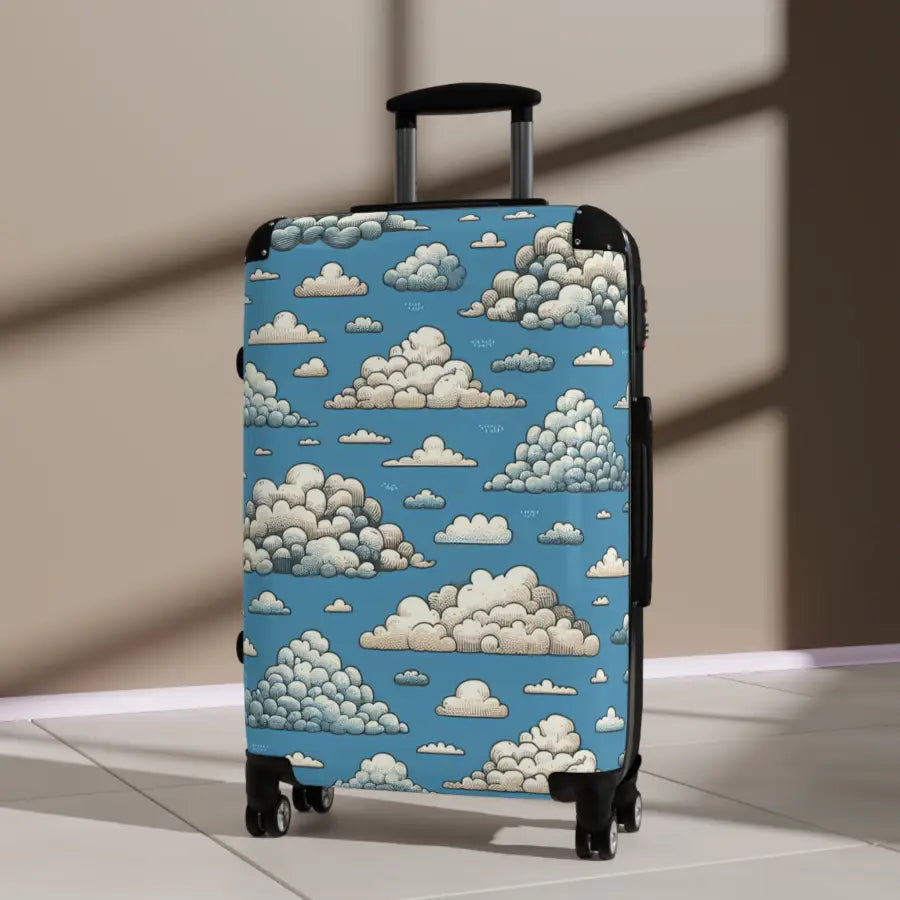 Cloudy Sky Design Suitcase - Stylish Travel Luggage for Adventurers - Bags - Pilot gifts - WWII warbird t-shirt