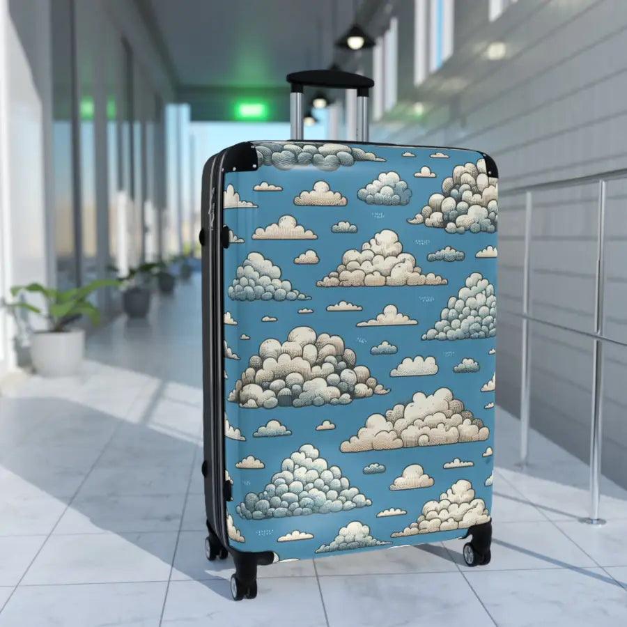 Cloudy Sky Design Suitcase - Stylish Travel Luggage for Adventurers - Bags - Pilot gifts - WWII warbird t-shirt