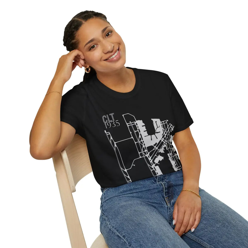CLT Charlotte Douglas International - 1935 - Tee - T-Shirt - Gifts for pilots - Aviation apparel