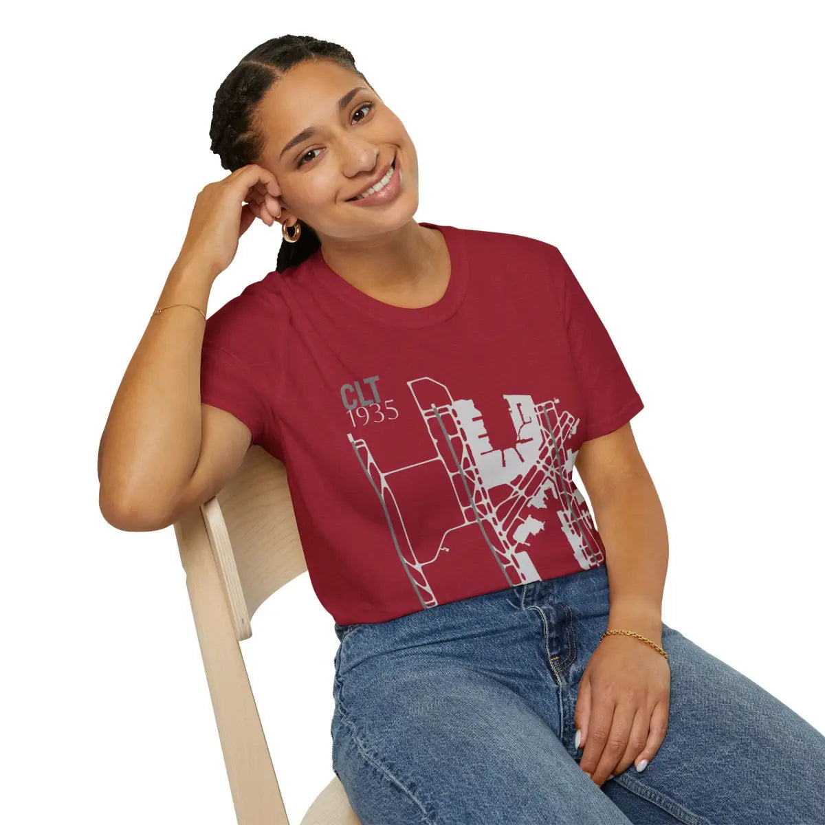 CLT Charlotte Douglas International - 1935 - Tee - T-Shirt - Gifts for pilots - Aviation apparel