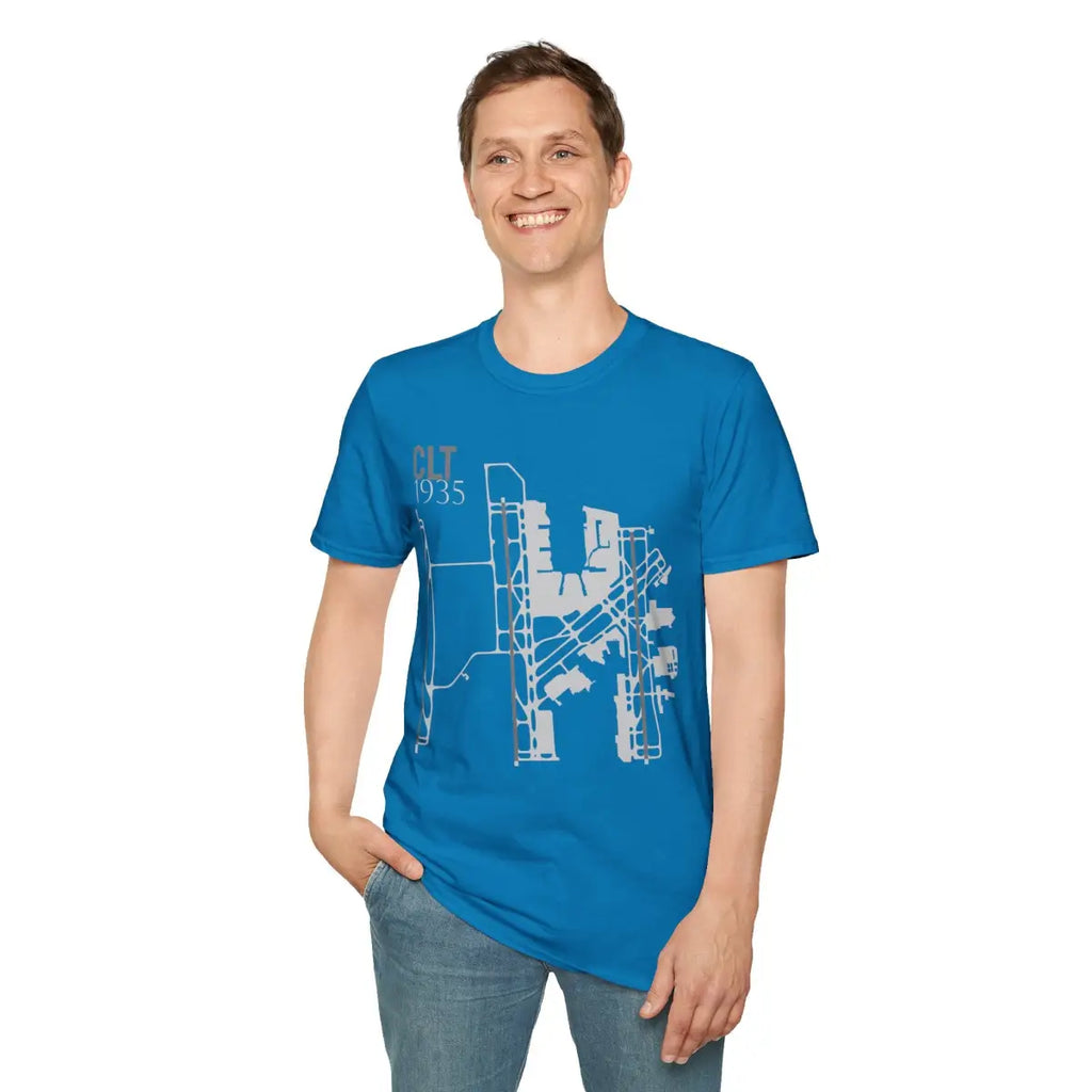 CLT Charlotte Douglas International - 1935 - Tee - T-Shirt - Gifts for pilots - Aviation apparel