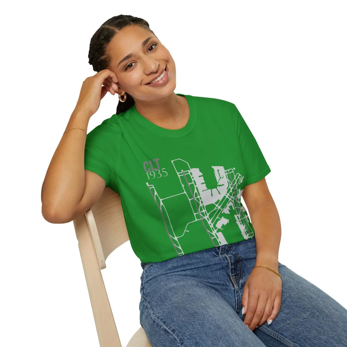 CLT Charlotte Douglas International - 1935 - Tee - T-Shirt - Gifts for pilots - Aviation apparel